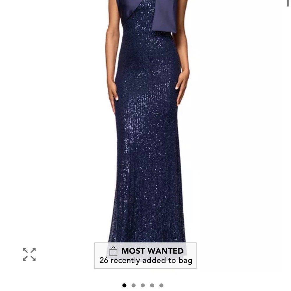 Aqua Formal Navy Sequin Dress